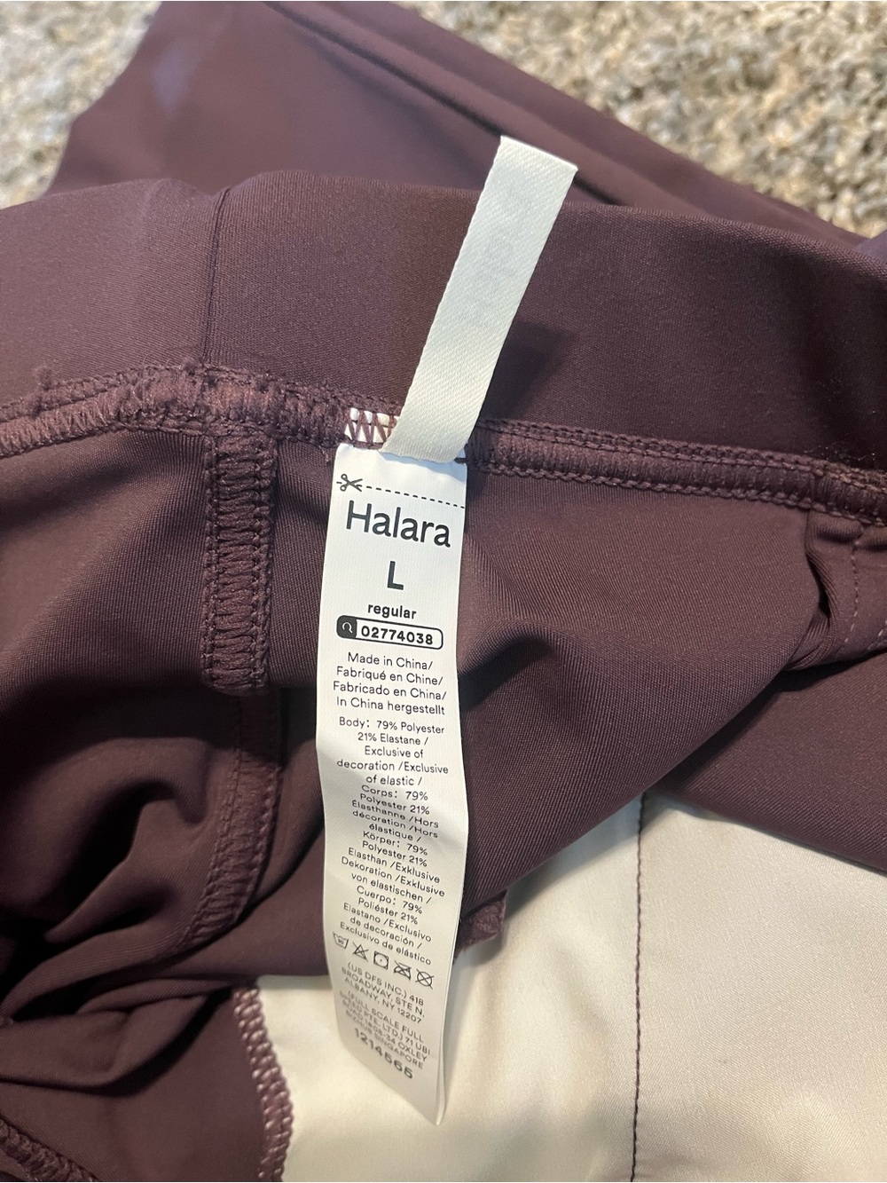 HALARA High-Rise Wide-Leg Pants in Deep Wine - Picture 5 of 6